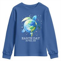 Earth Day Sea Turtle Youth Sweatshirt Restore Earth Save The Planet