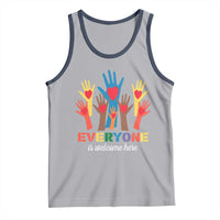 Everyone Is Welcome Here Tank Top Equality Rainbow Fist Hands