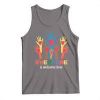 Everyone Is Welcome Here Tank Top Equality Rainbow Fist Hands