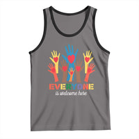 Everyone Is Welcome Here Tank Top Equality Rainbow Fist Hands