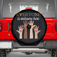 Everyone Is Welcome Here Spare Tire Cover Equality Fist Hands Hearts