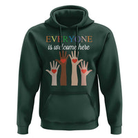 Everyone Is Welcome Here Hoodie Equality Fist Hands Hearts