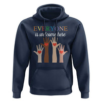 Everyone Is Welcome Here Hoodie Equality Fist Hands Hearts
