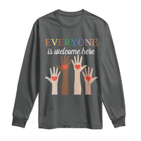 Everyone Is Welcome Here Long Sleeve Shirt Equality Fist Hands Hearts