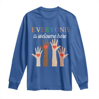 Everyone Is Welcome Here Long Sleeve Shirt Equality Fist Hands Hearts