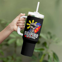 I Am Not Filipino For Nothing Tumbler With Handle Fight Supporter Philippine Flag