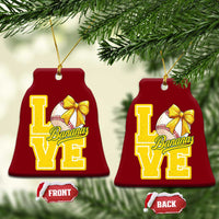 Vintage Banana Coquette Bow Ceramic Ornament LOVE Baseball Fan Sport Lover - Wonder Print Shop