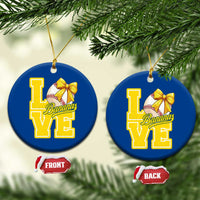 Vintage Banana Coquette Bow Ceramic Ornament LOVE Baseball Fan Sport Lover - Wonder Print Shop