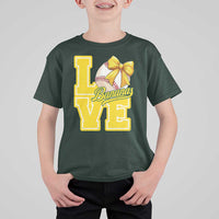 Vintage Banana Coquette Bow T Shirt For Kid LOVE Baseball Fan Sport Lover
