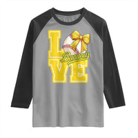 Vintage Banana Coquette Bow Raglan Shirt LOVE Baseball Fan Sport Lover