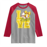 Vintage Banana Coquette Bow Raglan Shirt LOVE Baseball Fan Sport Lover