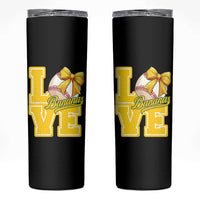 Vintage Banana Coquette Bow Skinny Tumbler LOVE Baseball Fan Sport Lover