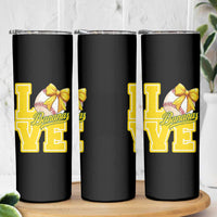 Vintage Banana Coquette Bow Skinny Tumbler LOVE Baseball Fan Sport Lover