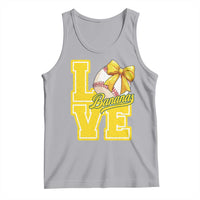 Vintage Banana Coquette Bow Tank Top LOVE Baseball Fan Sport Lover