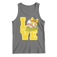 Vintage Banana Coquette Bow Tank Top LOVE Baseball Fan Sport Lover