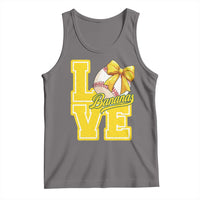 Vintage Banana Coquette Bow Tank Top LOVE Baseball Fan Sport Lover