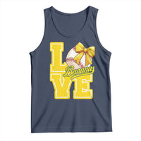 Vintage Banana Coquette Bow Tank Top LOVE Baseball Fan Sport Lover