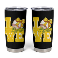 Vintage Banana Coquette Bow Tumbler Cup LOVE Baseball Fan Sport Lover