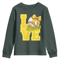 Vintage Banana Coquette Bow Youth Sweatshirt LOVE Baseball Fan Sport Lover