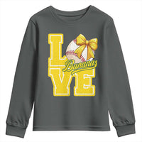 Vintage Banana Coquette Bow Youth Sweatshirt LOVE Baseball Fan Sport Lover