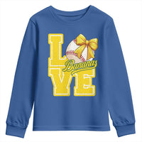 Vintage Banana Coquette Bow Youth Sweatshirt LOVE Baseball Fan Sport Lover