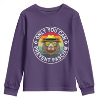 Only You Can Prevent Fascism Youth Sweatshirt Protect National Parks Bear Resist