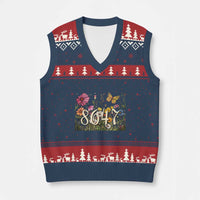 Funny 8647 Subtle Sarcasm V-Neck Knit Sweater Vest Floral Boho Style - Wonder Print Shop