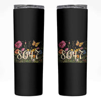 Funny 8647 Subtle Sarcasm Skinny Tumbler Floral Boho Style