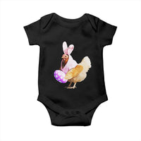 Funny Chicken Bunny Baby Onesie Happy Easter Eggs Farm