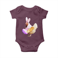 Funny Chicken Bunny Baby Onesie Happy Easter Eggs Farm