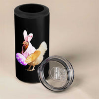 Funny Chicken Bunny 4 in 1 Can Cooler Tumbler Happy Easter Eggs Farm