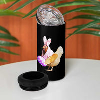 Funny Chicken Bunny 4 in 1 Can Cooler Tumbler Happy Easter Eggs Farm