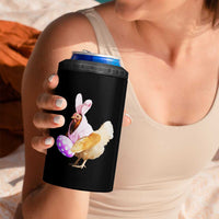 Funny Chicken Bunny 4 in 1 Can Cooler Tumbler Happy Easter Eggs Farm