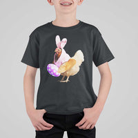Funny Chicken Bunny T Shirt For Kid Happy Easter Eggs Farm