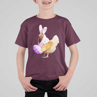 Funny Chicken Bunny T Shirt For Kid Happy Easter Eggs Farm