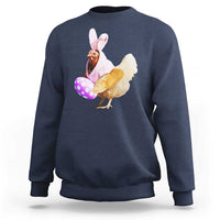 Funny Chicken Bunny Sweatshirt Happy Easter Eggs Farm