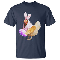 Funny Chicken Bunny T Shirt Happy Easter Eggs Farm