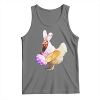 Funny Chicken Bunny Tank Top Happy Easter Eggs Farm