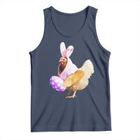 Funny Chicken Bunny Tank Top Happy Easter Eggs Farm