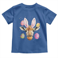 Funny Giraffe Bunny Toddler T Shirt Happy Easter Day Sunday