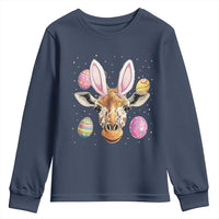 Funny Giraffe Bunny Youth Sweatshirt Happy Easter Day Sunday