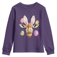Funny Giraffe Bunny Youth Sweatshirt Happy Easter Day Sunday