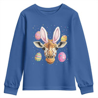 Funny Giraffe Bunny Youth Sweatshirt Happy Easter Day Sunday