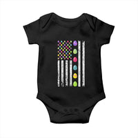 Easter Eggs American Flag Patriotic Baby Onesie Happy Easter Day