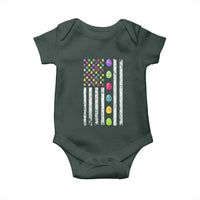 Easter Eggs American Flag Patriotic Baby Onesie Happy Easter Day