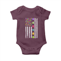 Easter Eggs American Flag Patriotic Baby Onesie Happy Easter Day
