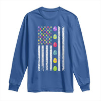 Easter Eggs American Flag Patriotic Long Sleeve Shirt Happy Easter Day