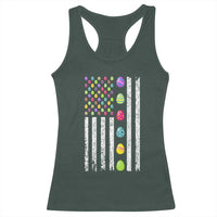 Easter Eggs American Flag Patriotic Racerback Tank Top Happy Easter Day