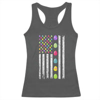 Easter Eggs American Flag Patriotic Racerback Tank Top Happy Easter Day