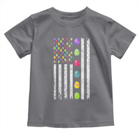 Easter Eggs American Flag Patriotic Toddler T Shirt Happy Easter Day